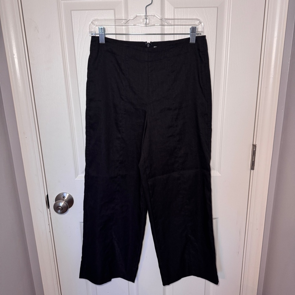 Vince Linen Blend Crop Wide Leg Pants